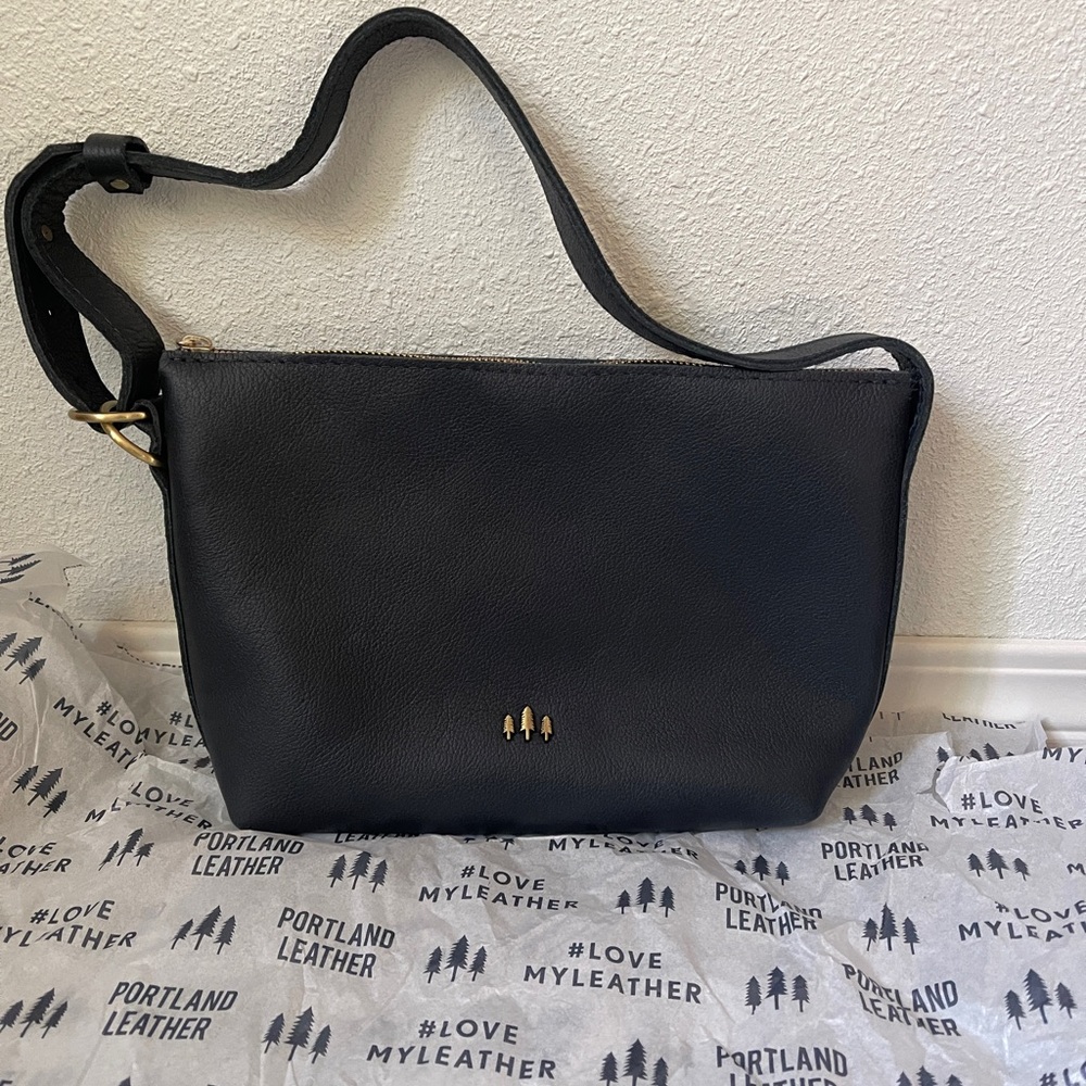 Portland Leather small slouchy shoulder bag